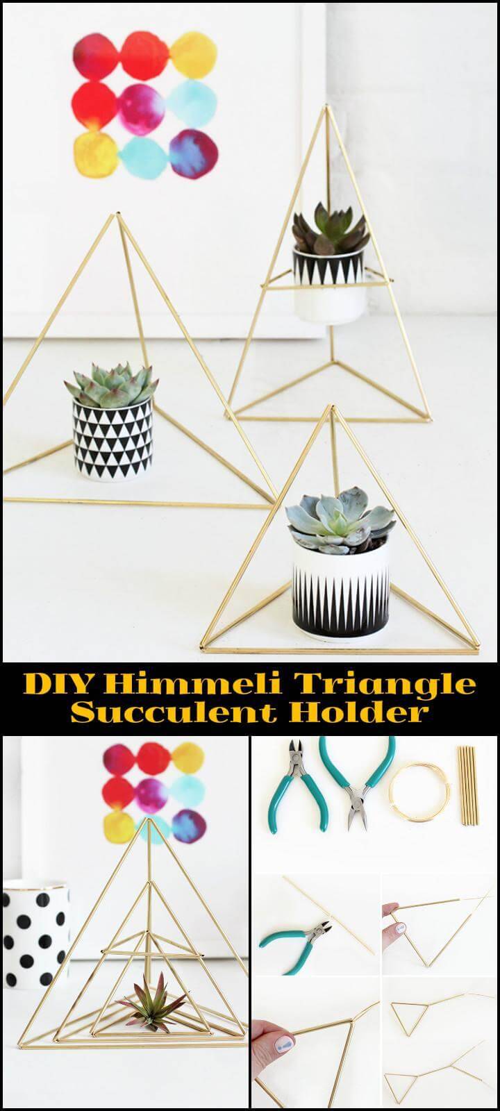 DIY Himmeli Triangle Succulent Holder